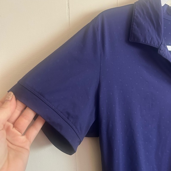 Nike Golf, size M, dri-fit polo short sleeve shirt, purple/blue Color - Picture 3 of 6